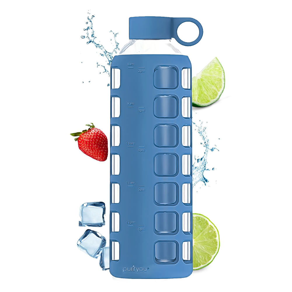 purifyou® Glass Water Bottle