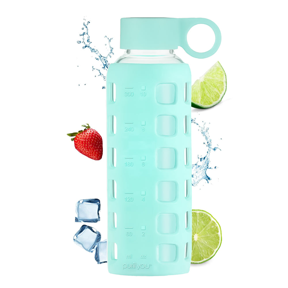 purifyou® Glass Water Bottle